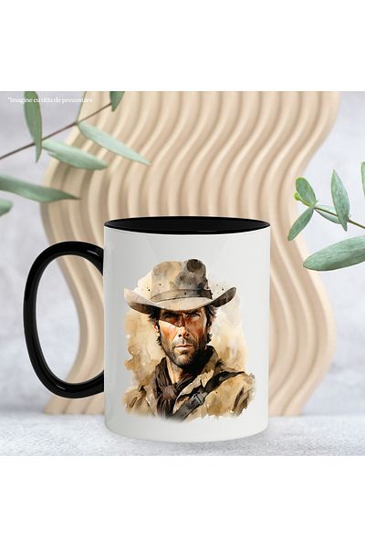 StoryGift Romania Clint Eastwood Mug, Famous Actor, Action Movies, Multicolor 330 ml, Wax, With ,STG