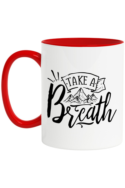 StoryGift Romania Cana Cu Munti Si Mesajul In Limba Engleza "take A Breath" - Ia O Gura De Aer/o P, Cu ,stg