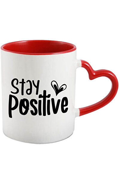 StoryGift Romania Cana Cu Inimioara Si Textul In Engleza "stay Positive" - Ra...