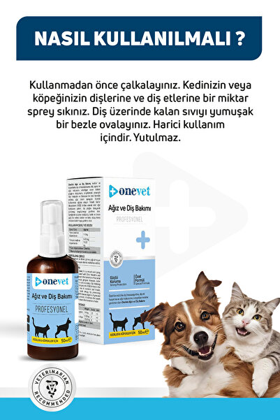 OneVet Kedi ve Köpekler İçin Ağız ve Diş Bakımı Destekleyici Damla 50 ml