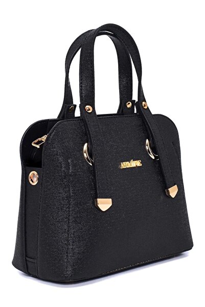 Armine Modern Practical Zippered Shoulder Bag Black Bag