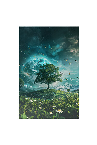 StoryGift Romania Tablou Canvas Copac În Mijlocul Unui Câmp Înconjurat De Flo...