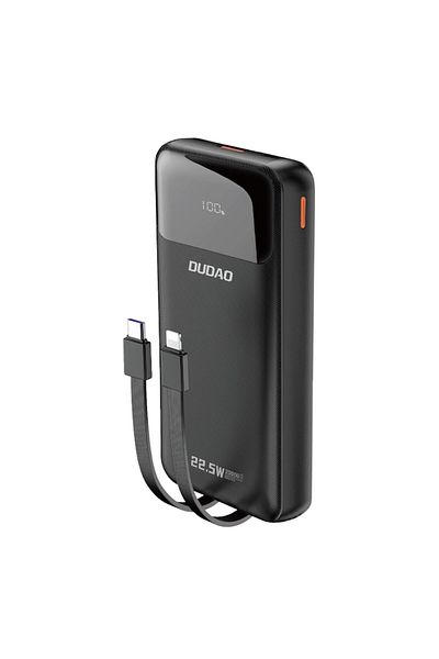DUDAO K15Pro Powerbank 20,000mAh 22.5W PD USB-C, Lightning and USB-C Cables Built-in