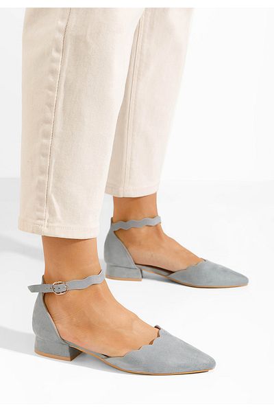 B T Shoes Pantofi Cu Bareta Albastri Weber