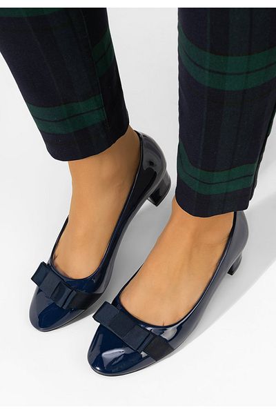 B T Shoes Pantofi Cu Toc Mic Jacki V4 Navy
