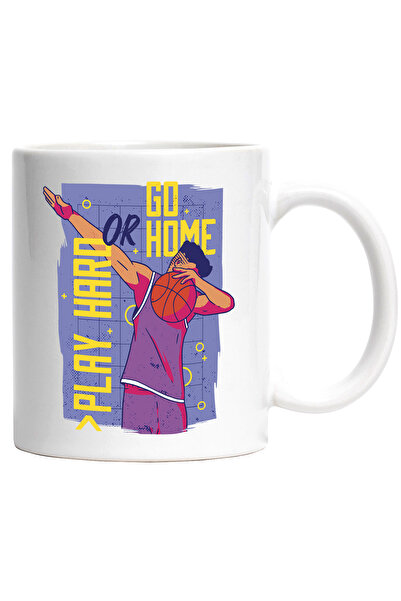 StoryGift Romania Cana Cu Mesaj In Engleza Play Hard Or Go Home, Basketball, ...