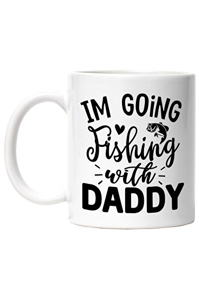 StoryGift Romania Cana Pentru Copiii Care Se Duc La Pescuit Cu Tatal Lor - Peste Cu Maner Alb, Cu Maner,stg