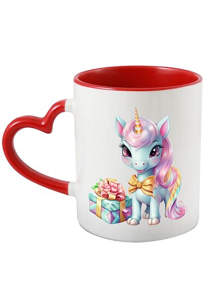 StoryGift Romania Cana Cu Un Unicorn Vesel | Ilustratie | Cadou | Dar | Aniversare | 330ml | Ceram, Cu ,stg