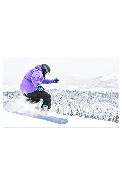 StoryGift Romania Tablou Canvas Snowboarder Freeride, Snowboard, Munte, Extre...