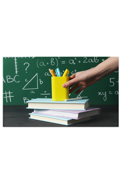 StoryGift Romania Tablou Canvas Formule Si Desene Pe Tabla Scolara, Scoala, Educatie, Colorat, Copii, Creativitat