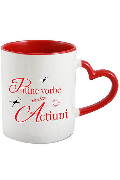 StoryGift Romania Cana Text Motivational Putine Vorbe Multe Actiuni, 330ml, C...