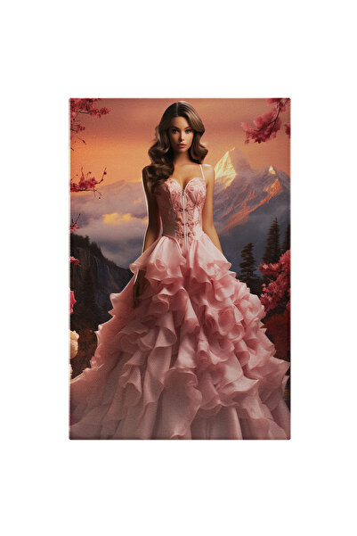 StoryGift Romania Tablou Canvas: Nunta In Roz Pe Munte Accesorii De Mireasa, ...