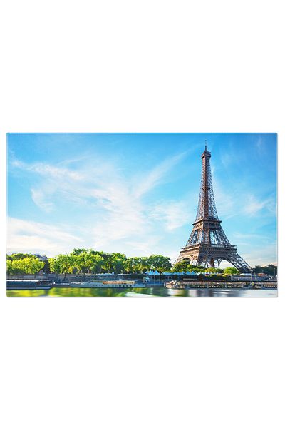 StoryGift Romania Tablou Canvas Sena In Paris, Turnul Eiffel Si Pod, Paris, Franta, Sena, Arhitectura, Turism, Pe