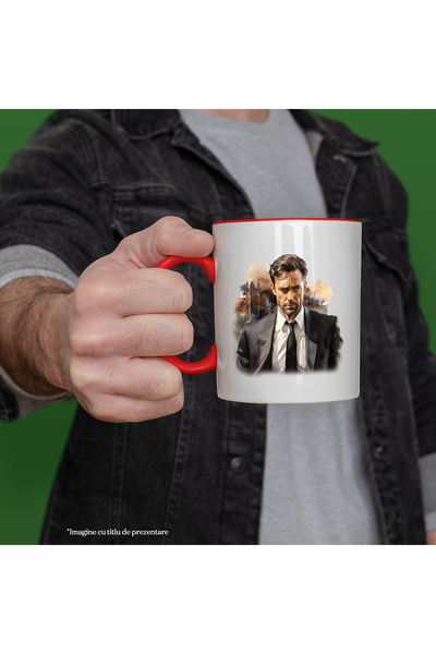 StoryGift Romania Mug With Hugh Jackman, Actor, Wolverine, Movies, Multicolor 330 ml, Ceramic with M, With ,STG