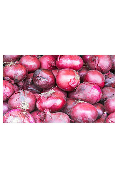 StoryGift Romania Tablou Canvas Fundal Cu Ceapa Rosie Spaniola Natura Morta, Legume, Rosu, Alimente, Bucatarie 63