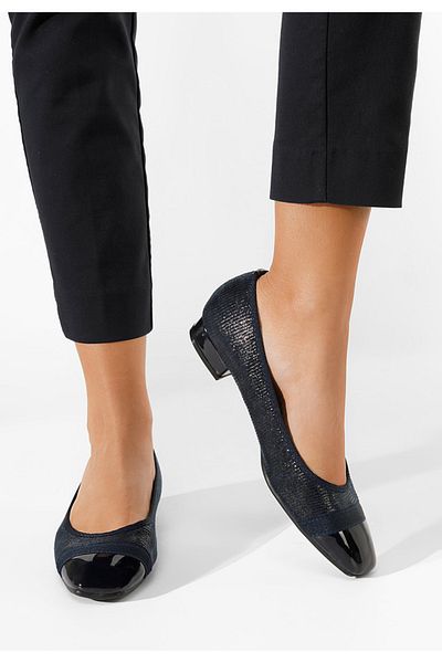 B T Shoes Pantofi Cu Toc Mic Ozleta Navy