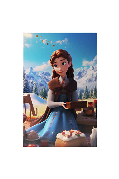 StoryGift Romania Tablou Canvas: Cartoon Cute Girl Printesa La Picnicul Plin ...