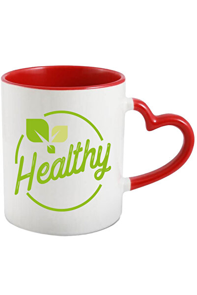 StoryGift Romania Cana Cu Mesaj In Engleza Healthy, Frunze, Cerc, Sanatos, Em...