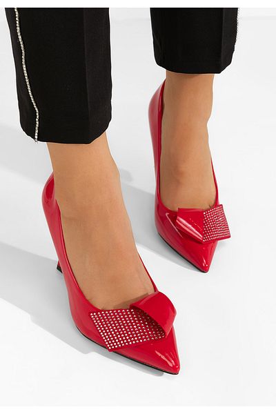 B T Shoes Erinnelle Red Elegant Heeled Shoes
