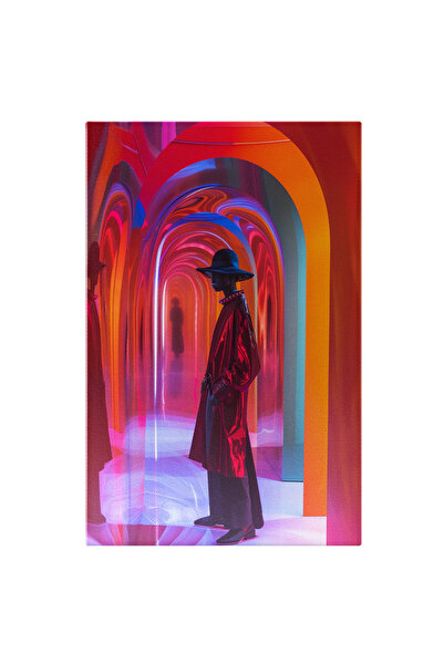 StoryGift Romania Tablou Canvas: Incaperea Plina De Culori Un Personaj Femini...