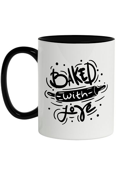 StoryGift Romania Mug for Confectioners, Pastries, Cooks, Baked with Joy, Cook, Happiness, 330, With