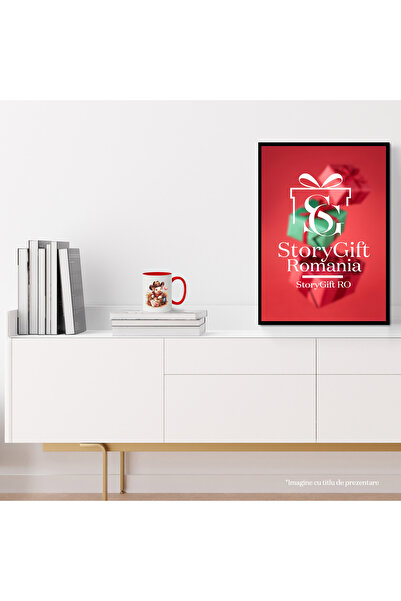 StoryGift Romania Mug with a cowboy pig, illustration, Wild West, curious, fan, flower, Va, Cu, STG.