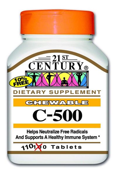 21st Century C-500 Mg Orange Flavor Chewables - 110 Tablet