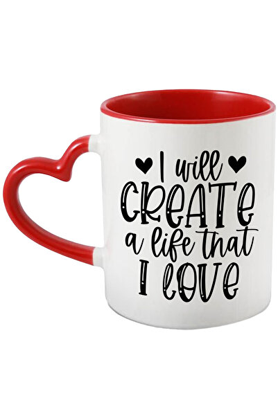 StoryGift Romania Cana Cu Inimioare Si Mesajul "i Will Create A Life That I L...