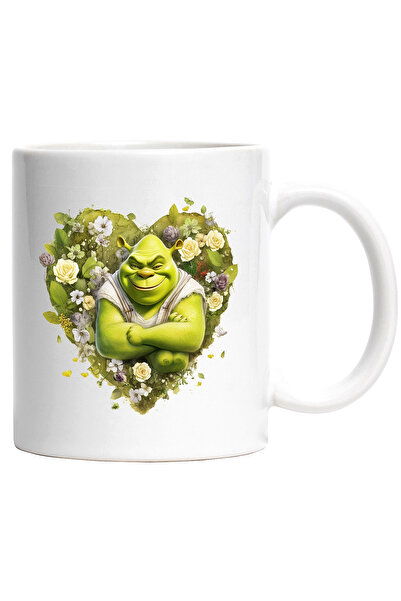 StoryGift Romania Cana Cu Shrek, Inima, Capcaun, Flori, Frunze, Desene Animat...
