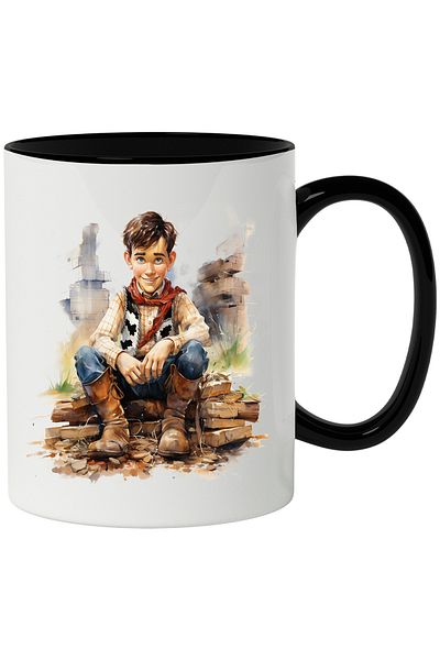 StoryGift Romania Mug With Woody, Toy Story, Cowboy, Costume, Wood, Rocks, Multicolor 330 ml, Wax, With