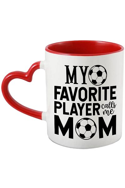 StoryGift Romania Cana Pentru O Mama Mandra De Fotbalist Cu Mesajul "my Favorite Player Calls Me M, Cu ,stg