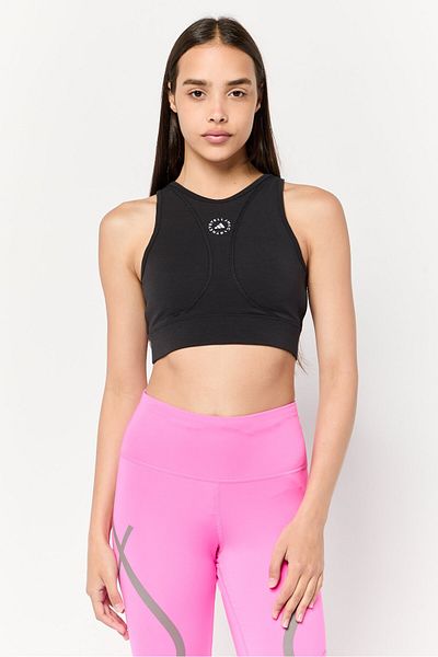 adidas By Stella Mccartney Women Brand Logo Padded Sports Bra, Black