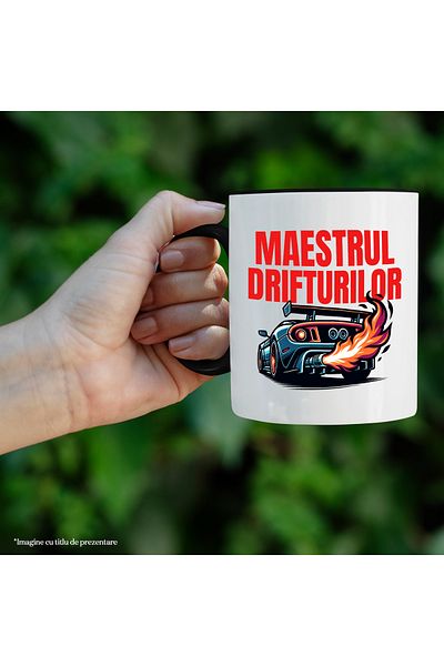 StoryGift Romania Drift Master Mug Tuned Car Illegal Racing Fire, 330ml, Ceramic with, With