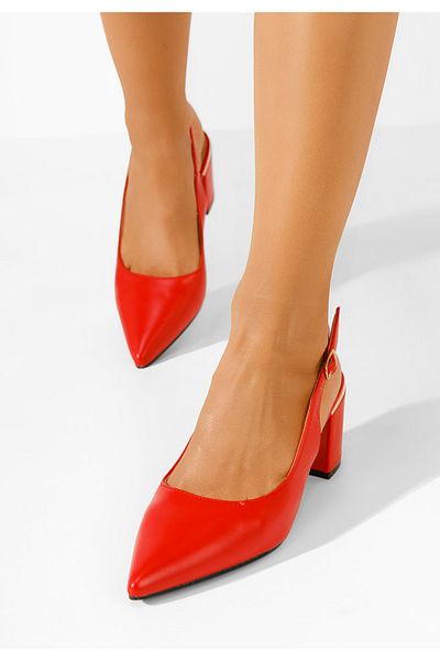 B T Shoes Red Flamia slingback shoes