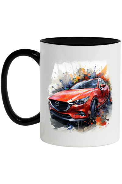 StoryGift Romania Cana Cu Masina, Brand, Mazda, Roti, Stropi De Vopsea, Multi...