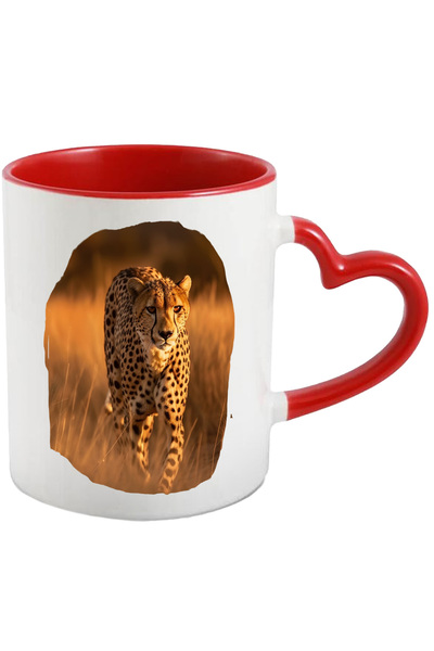 StoryGift Romania Cana Cu Portret Ghepard, Ghepard Tor, Fioros, Natura, Jungl...