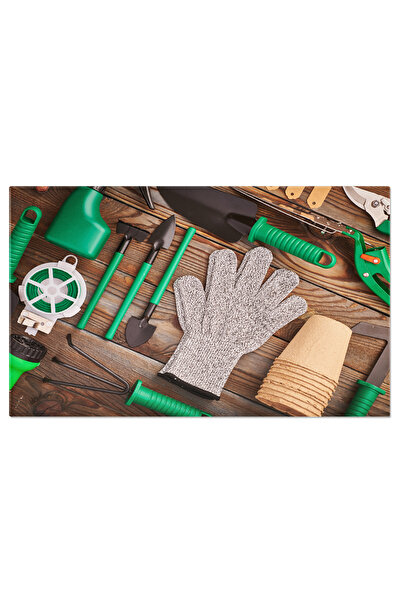 StoryGift Romania Tablou Canvas Unelte De Gradina Pe Fundal De Lemn Accesorii...