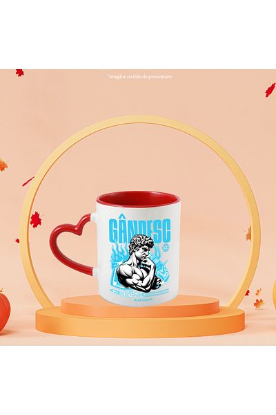 StoryGift Romania Mug Bust statue Greece, Text I think I don't interrupt, 330ml, Ceramic with Handle, With,STG.
