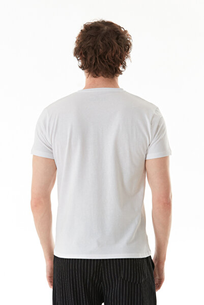 Fulla Moda Moon Yazı Ve Ay Baskılı Bisiklet Yaka Tişört