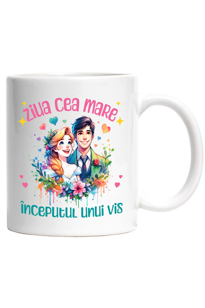 StoryGift Romania Cana Ziua Cea Mare Inceputul Unui Vis, Casatorie, Dragoste, Familie, 330ml, Cera, Cu ,stg
