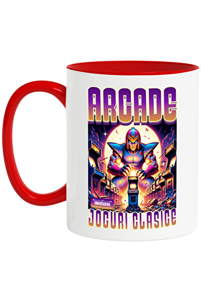 StoryGift Romania Cana Arcade. Jocuri Clasice Monstru In Armura , 330ml, Cera...