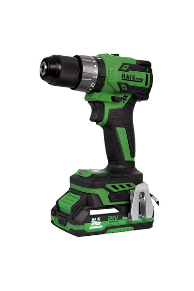 Hais Kömürsüz Çift Akülü Darbeli Akülü Vidalama Li-ion Batarya 21 V Çift Vitesli Led Işıklı Metal Mandren