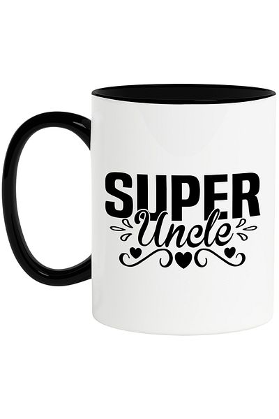 StoryGift Romania Mug for a loved and appreciated uncle with the message "Super uncle" - dear relative, With