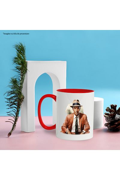 StoryGift Romania Mug With Frank Sinatra, Singer, Celebrity, Music, Multicolor 330 ml, Ceramic, With ,STG
