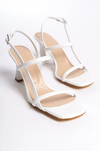 Savves Women's White Color Sandals with Heels