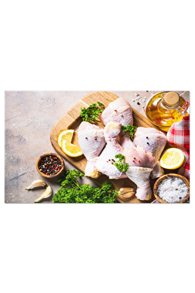 StoryGift Romania Tablou Canvas Fripturi De Pui Vazute De Sus Preparate Cu At...