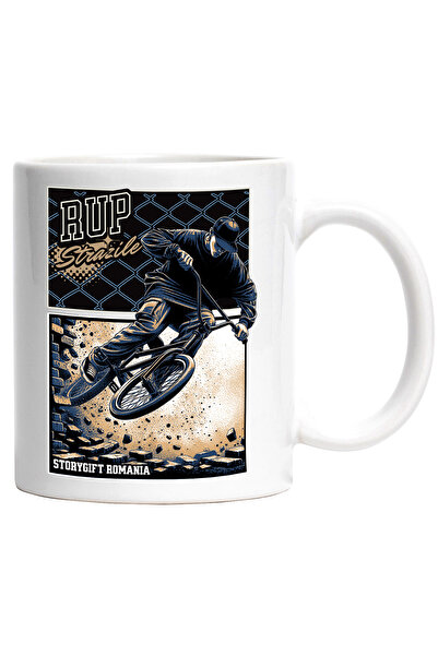 StoryGift Romania Cana Baiat Pe Bmx Rup Strazile Sport Extrem, 330ml, Ceramic...