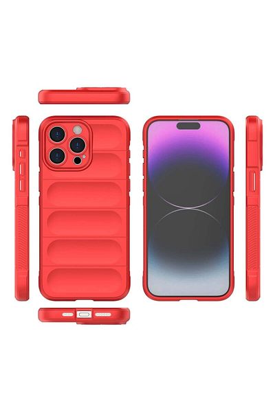 SKYDDAR INNOVATION Husă pentru iPhone 15 Pro Max, Vogue, covoraș din silicon, albastru, set de autocolante