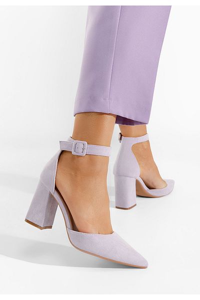 B T Shoes Pantofi Cu Toc Gros Freya Mov