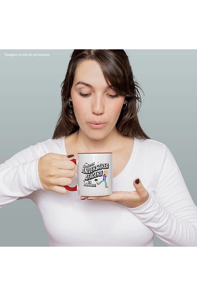 StoryGift Romania Mug Celebrating the anniversary of the business with pride, trophy, entrepreneur, 330ml, Sky, With, STG